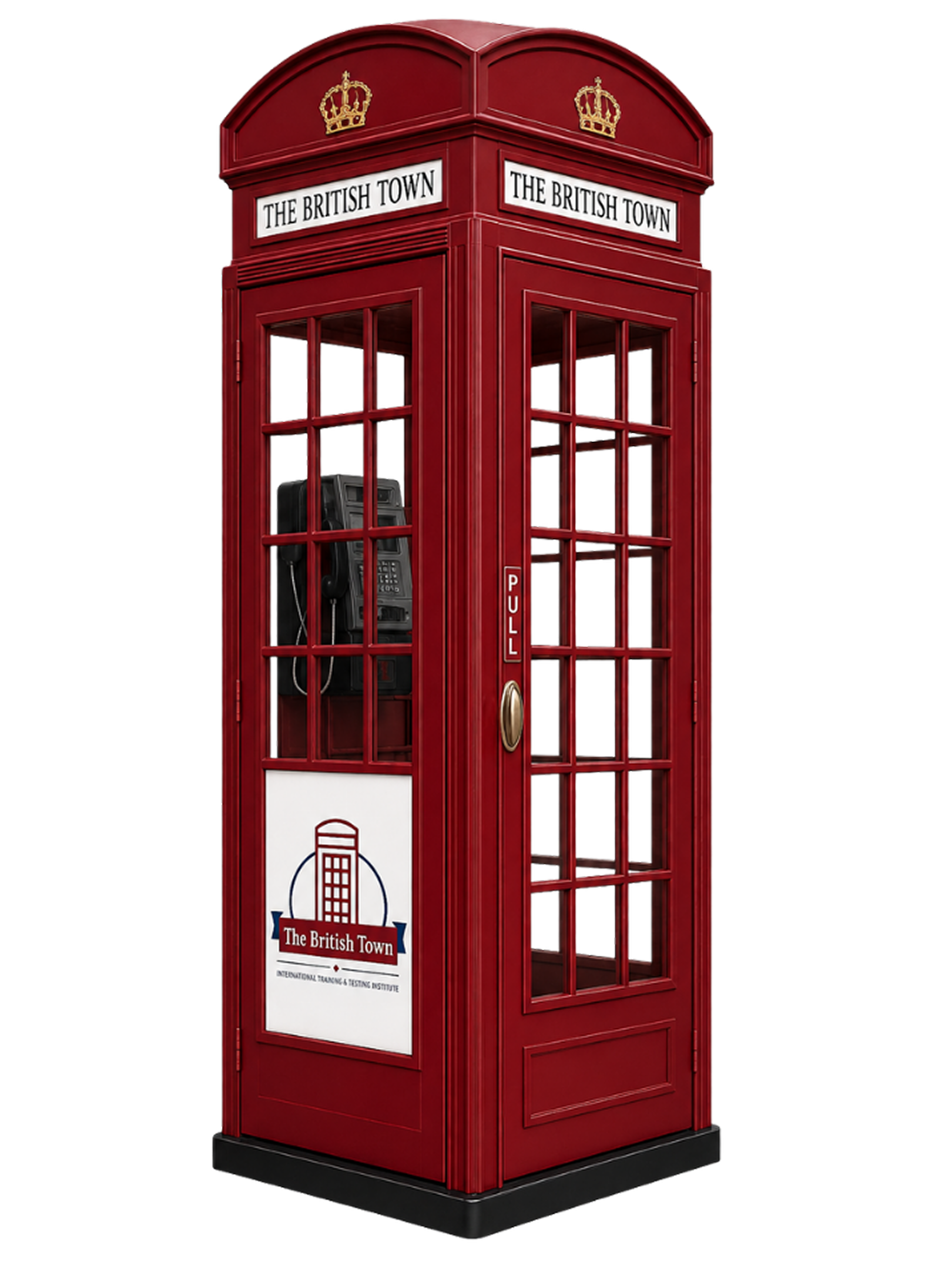 Classic British telephone booth